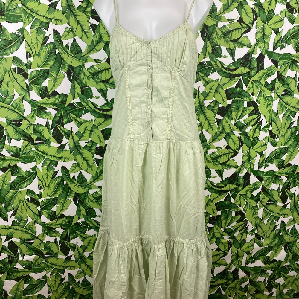 5 for $25 JFW Light Green Button Front Midi Dress